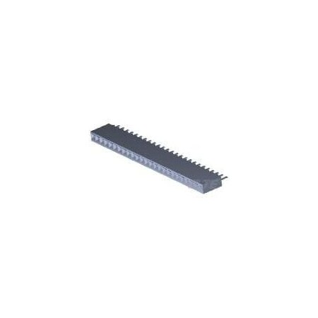 Te Connectivity Board Connector, 25 Contact(S), 1 Row(S), Female, Straight, 0.1 Inch Pitch, Solder Terminal, Black 2-534237-3